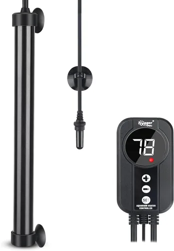 Vista 7 de hygger Calentador de Acuario Marino 50W 100W 200W 300W 500W, Calentador de Titanio con Calibración de Temperatura, Controlador LED Digital, Sonda