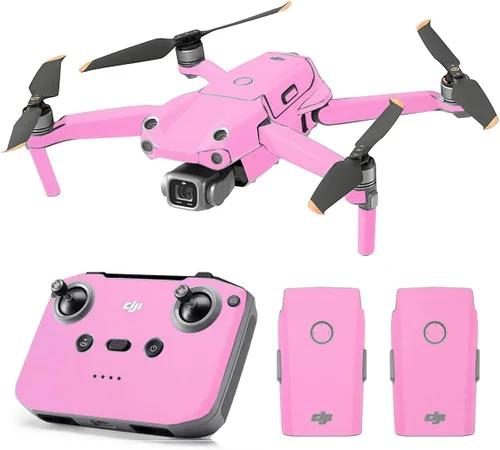 Vista 41 de SopiGuard Skin for DJI Mavic Air 2s Juego completo de calcomanías de vinilo de precisión + controlador + 3 fundas de batería (3M negro carbón)