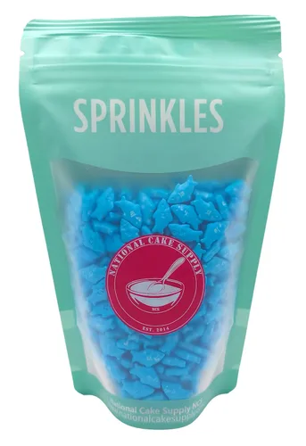 Vista 3 de NCS Gránulos comestibles en forma de tiburón – Decoración de cupcakes azules, pasteles y galletas, 7 onzas