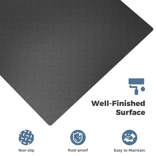 Vista 4 de Báscula industrial de piso de 24 x 24 pulgadas, báscula de palet de precisión con indicador digital, báscula de pesaje resistente para banco de piso