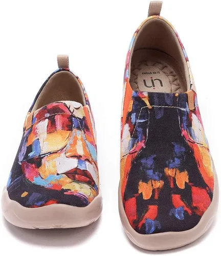 Vista 27 de UIN Mocasines casuales para mujer, de viaje, pintados, para caminar, ligeros, cómodos, de lona, tenis de moda