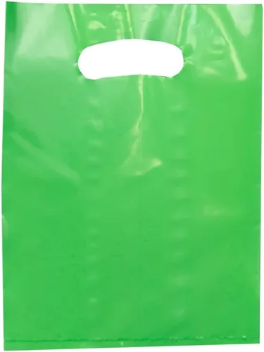 Vista 9 de ysmile Pequeña bolsa de compras de plástico negro para pequeñas empresas Bolsa de mercancía de plástico con asa Poli troquelado para venta al por