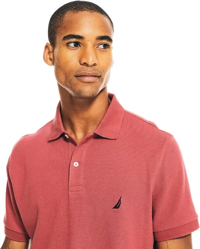 Vista 81 de Nautica playera polo clásica de mangas cortas, color sólido, para hombre