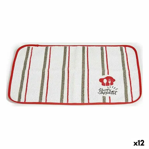 Vista 2 de Salvamantel Kinvara Bon Appetit Blanco Rojo 33 x 0,3 x 48 cm (12 Unidades)
