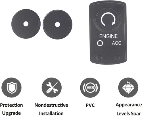 Vista 7 de Kit de calcomanías de reparación de botones interiores de automóvil para Chevrolet Corvette C6 2005-2013 - Negro, estilo moderno, impermeable