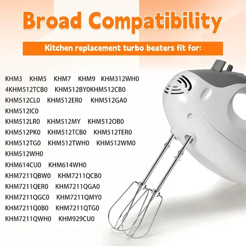 Vista 2 de Accesorios de batidores para batidora de mano para Kitchenaid de acero inoxidable