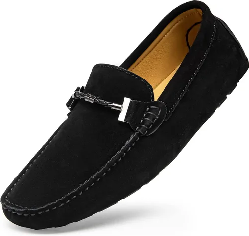 Vista 2 de Go Tour Mocasines Penny para hombre, mocasines para conducir, zapatos planos para barco