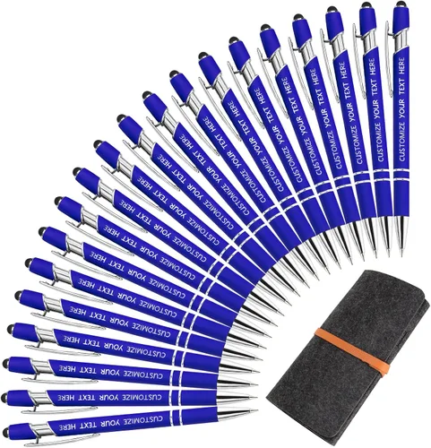 Vista 62 de Bolígrafos personalizados con lápiz óptico y grabado gratis, bolígrafos personalizados para negocios, graduación, aniversarios (hasta 500 unidades)