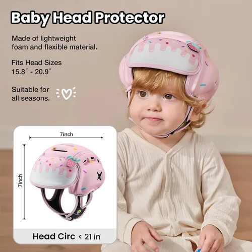 Vista 2 de Mambobaby Casco protector de cabeza de bebé para gatear caminando 6-24 Dulzura de bayas