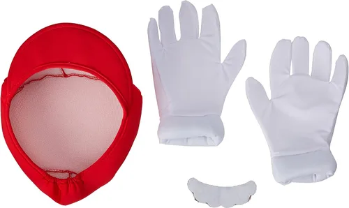 Vista 3 de Disguise Kit de accesorios para disfraz de Nintendo Super Mario Bros.Mario para hombre, Blanco