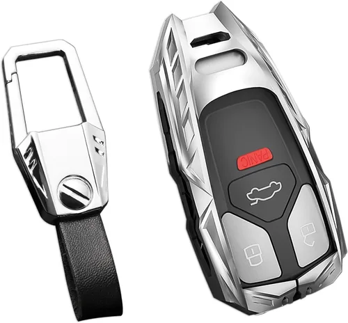 Vista 64 de Funda para Llavero Audi, Llavero, Protección de Aleación de Zinc Funda para Llave de Automóvil para A3 A4 A5 A6 Q7 Q5 TTS SQ5 R8 RS4 RS5 S5