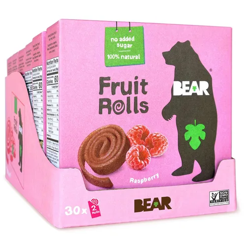 Vista 15 de BEAR Rollos de fruta real, paquete variado, 16 unidades (2 rollos por paquete)