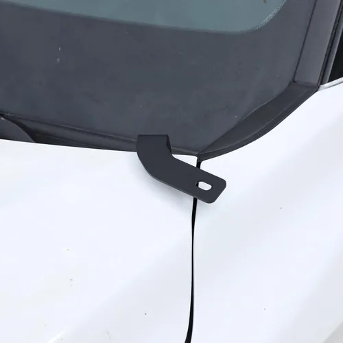 Vista 3 de Kit de soporte de montaje de luz LED para capó de automóvil compatible con Toyota Tundra 2022-2026, bisagras de capó de zanja, soporte de luz
