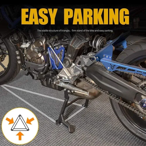 Vista 4 de Soporte de pie para motocicleta compatible con Yamaha MT07 FZ07 Tracer700 MT FZ 07 MT-07 FZ-07 FZ-07 2013 2014 2015 2016 2017 2018 2019 2020