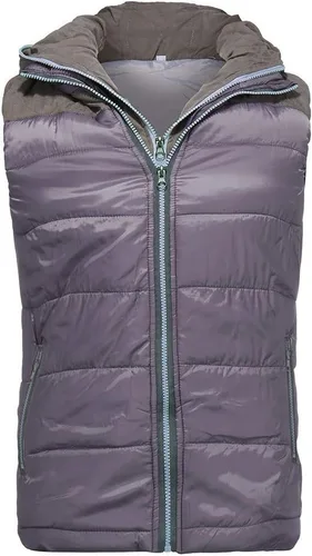 Vista 3 de Chaleco para hombre, acolchado de invierno, cálido, con cuello alto, impermeable, con capucha