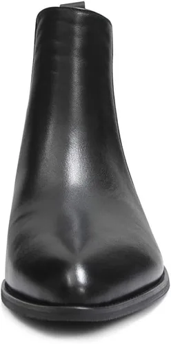 Vista 3 de ONEENO Botas Chelsea de cuero con punta puntiaguda para mujer