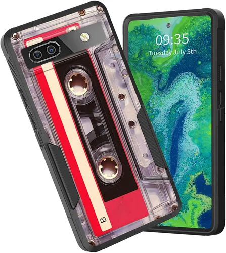 Vista 123 de Funda para Pixel 6A, funda híbrida de doble capa resistente a prueba de golpes de policarbonato duro de silicona suave TPU para Google Pixel 6A