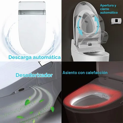 Vista 11 de WOODBRIDGE B0960S - Inodoro de descarga automática, apertura y cierre automáticos, inodoro de descarga única de 1.28 GPF con asiento inteligente