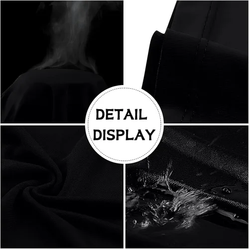 Vista 3 de Camisa de compresión para hombre, cuello alto falso raglán de manga larga, camiseta interior elástica de capa base atlética