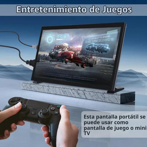 Vista 5 de GeeekPi Pantalla LCD de 10.1 pulgadas para Raspberry Pi, pantalla LCD IPS de 1024 x 600, monitor portátil HDMI para Raspberry Pi 5/Pi