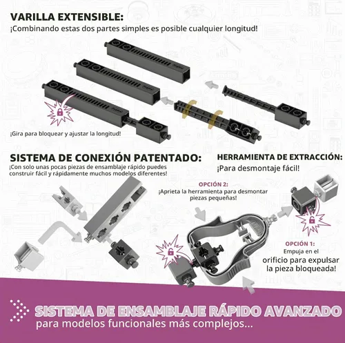 Vista 8 de Engino Discovering STEM juego de construcción leyes de Newton inercia, impulso, cinética y energía potencial