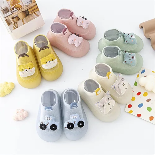 Vista 2 de Squeaky Baby Shoes Animal Cartoon Socks Shoes Toddler Fleece WarmThe Floor Socks Non Slip Prewalker Boots For Toddlers