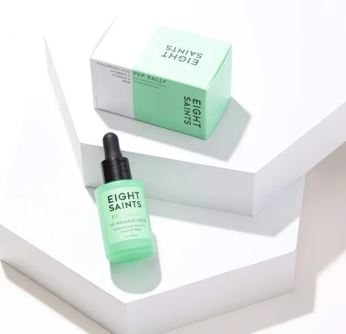 Vista 2 de Eight Saints Skincare Suero Puro de Ácido Hialurónico para Relleno Facial, Suero Facial de Vitamina C Natural y Orgánico con Vitamina E para Líneas