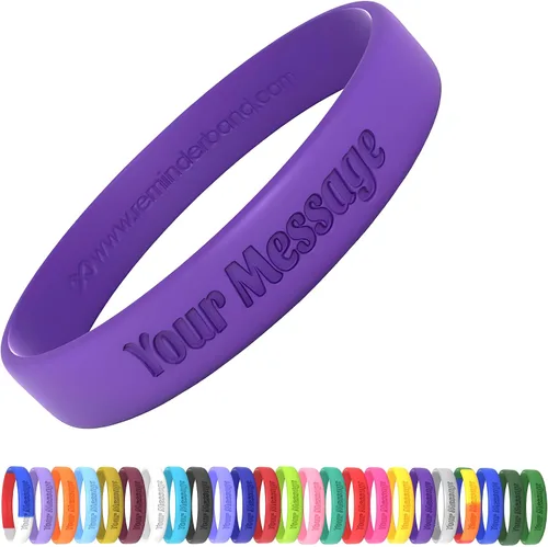 Vista 27 de Pulseras de silicona personalizadas de Reminderband, pulseras de silicona personalizadas, pulseras personalizables, pulseras personalizadas de goma