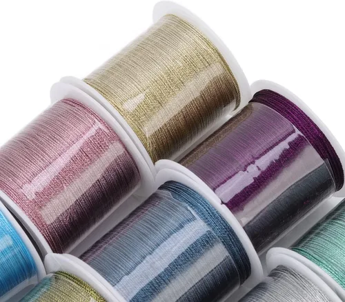 Vista 7 de Cordón de poliéster con hilo de cuentas de 0.016 in, 20 rollos de 164.0 ft cada uno para hacer joyas, pulseras, collares, manualidades, cuerda
