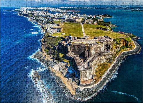 Vista 8 de MyPuzzle - Vista aérea del Castillo San Felipe del Morro en el Viejo San Juan, Puerto Rico, rompecabezas prémium de 100 piezas para adultos