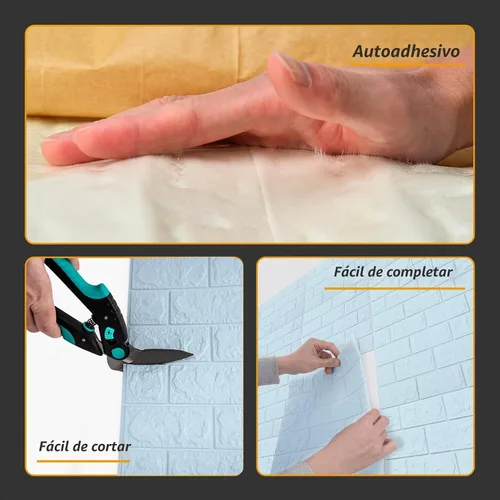 Vista 3 de Art3d - Juego de 5 paneles de pared de espuma, 29 pies cuadrados, azul