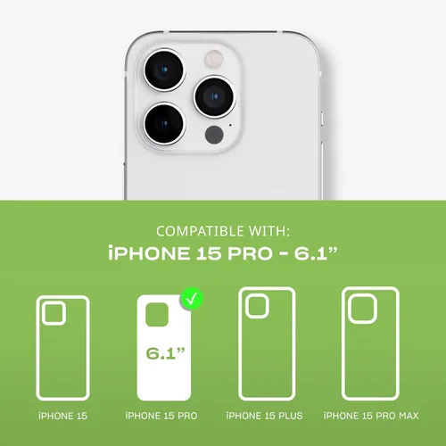Vista 3 de Tech21 Evo - Funda transparente para iPhone 15 Pro, compatible con MagSafe, funda de protección contra impactos, transparente