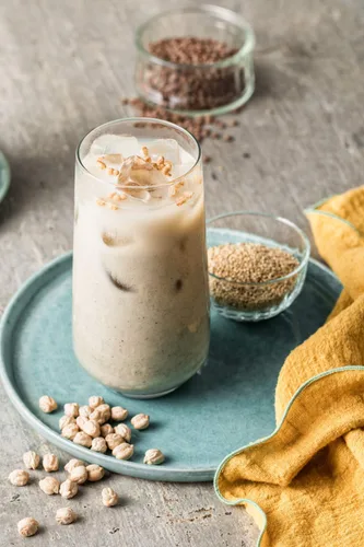 Vista 8 de Damtuh Misugaru - Mezcla de bebida en polvo, mezcla coreana de 12 granos tostados multigrano con quinua, avena, lentejas y garbanzos, bebida