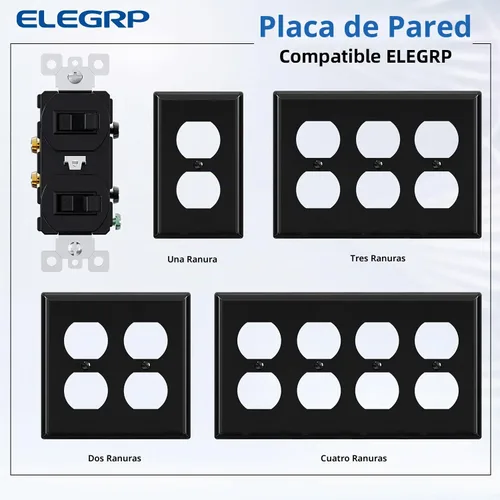 Vista 4 de ELEGRP Interruptor de luz de palanca doble, interruptor de luz doble de dos polos individuales, 15 A, 120 V, encendido/apagado en la pared, conexión