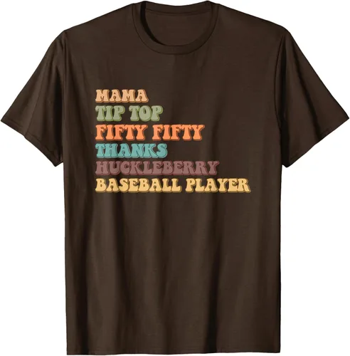 Vista 6 de Mama Tip-Top Fifty Fifty Thanks Huckleberry - Camiseta de béisbol, Negro