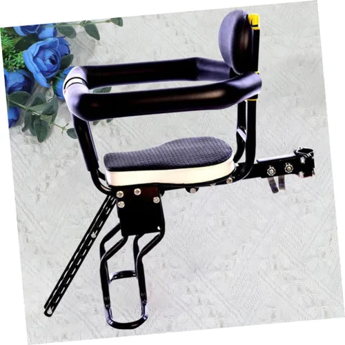 Vista 4 de KESYOO 1 asiento de seguridad para bicicleta para montaje frontal, cómoda silla de bicicleta acolchada para años compatible con bicicletas