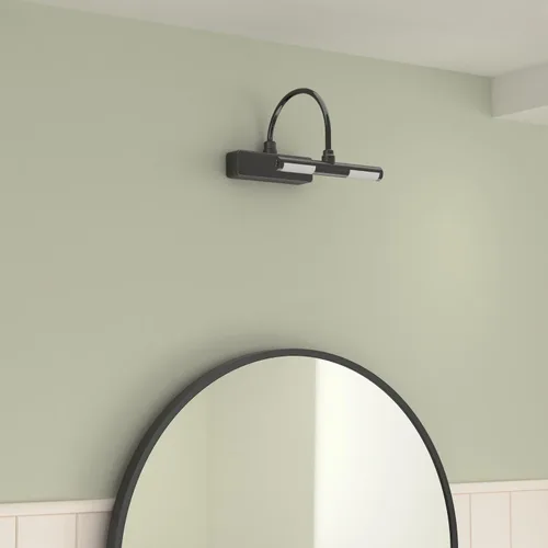 Vista 2 de BIGLIGHT - Luz LED inalámbrica a pilas para cuadros, con control remoto, cabezales de luz giratorios con 3 modos de iluminación; lámpara