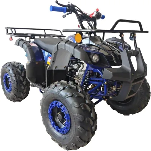 Vista 6 de HHH ATV de 125 cc con gas inverso para jóvenes, niños grandes, ATV Quad 4 ruedas con luces LED y neumáticos grandes y llantas a juego