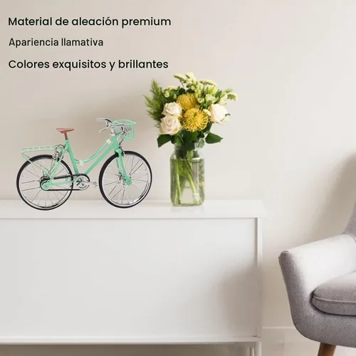 Vista 5 de Zerodis Modelo de bicicleta de metal, mini figuras de bicicleta de dedo de escritorio, juguete en miniatura, retro, mini modelo, bicicleta, adornos