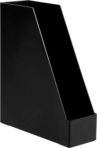 Vista 5 de Amazon Basics - Organizador de escritorio de plástico, revistero, color negro, paquete de 2