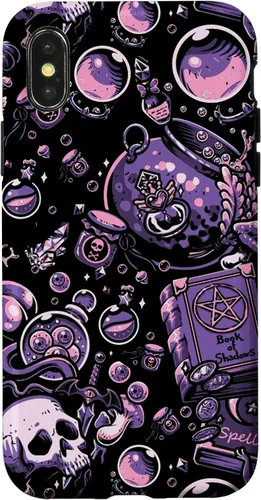Vista 5 de Funda linda para iPhone 16 Witch's Essentials Pattern Witchy Design Halloween