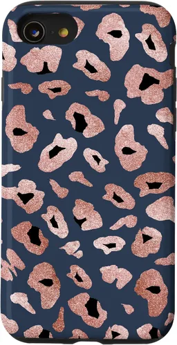 Vista 18 de Rose Leopard Print Blue Cheetah Jaguar Pattern Case for iPhone 17