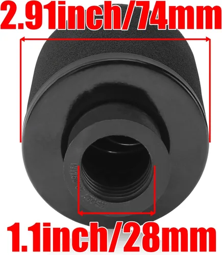 Vista 2 de Filtro de 1.1 pulgadas y 1.102 in para 50 cc - 90 cc 110 cc 125 cc 150 cc GY6 motor motocicleta ATV Quad Scooter Go Kart Mini Moto Pocket Pit Dirt