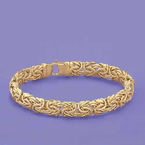 Vista 6 de Ross-Simons 14kt Yellow Gold Byzantine Bracelet
