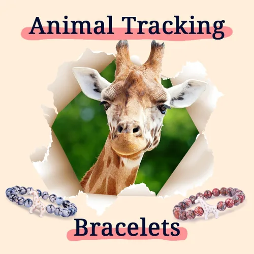 Vista 3 de Fahlo Pulsera de seguimiento de jirafa, elástica, compatible con proyecto de jirafa somalí, talla única para hombres y mujeres
