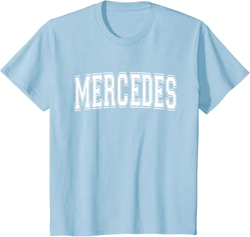 Vista 9 de MERCEDES TX TEXAS USA - Camiseta deportiva vintage estilo Varsity, Negro, S