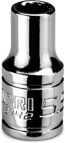 Vista 13 de Capri Tools Zócalo poco profundo de 0.157 in, accionamiento de 1/4", 12 puntos, métrico