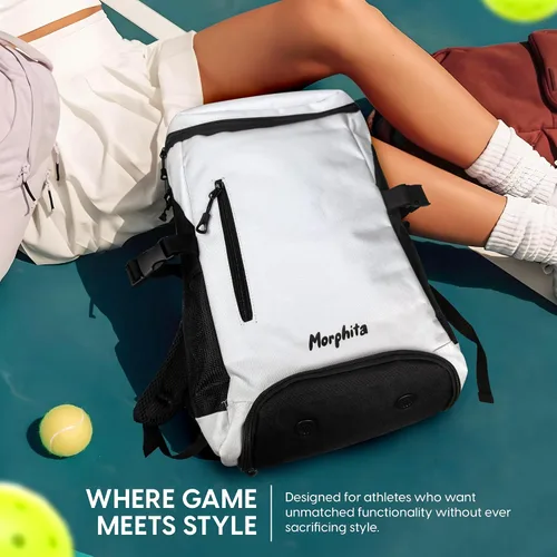 Vista 3 de Mochila de rendimiento – Bolsa elegante y ligera para padel, pickleball, viajes y uso diario – Estilo deportivo unisex con funda para laptop