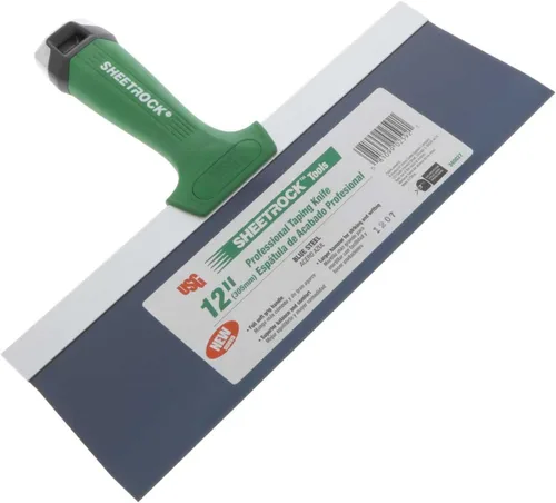 Vista 6 de USG Sheetrock Serie Pro Cuchillo de cinta para yeso de acero azul con mango estilo Matrix + Mezclador de masilla gratis