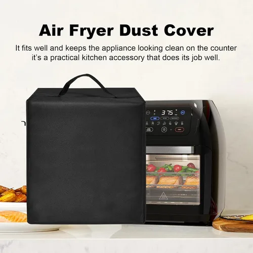 Vista 2 de Funda para freidora de aire para horno tostador para freidora de aire CHEFMAN 10QT/12QT Cubiertas protectoras de nailon resistentes al calor